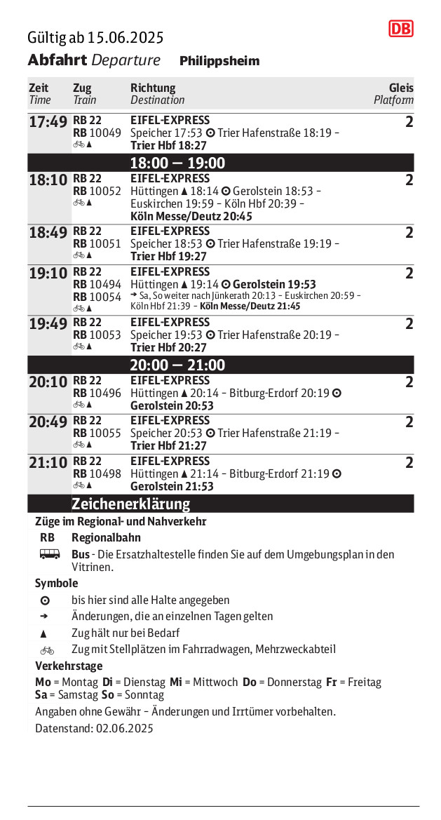 Fahrplan