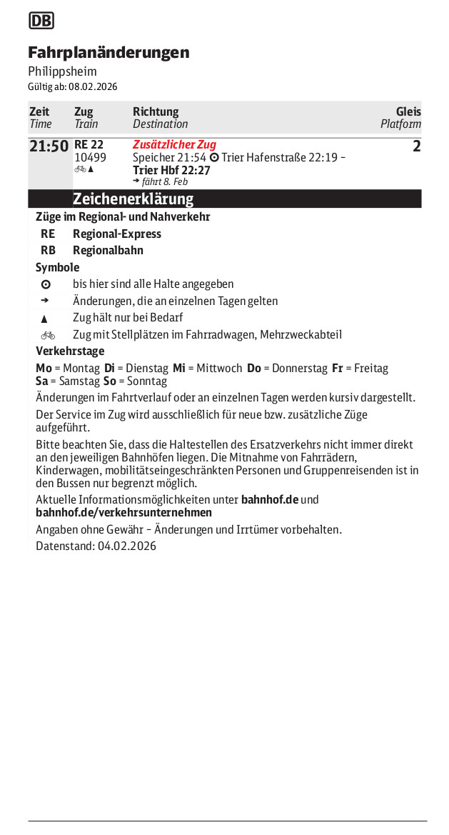 Fahrplan